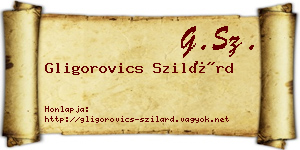 Gligorovics Szilárd névjegykártya